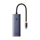 Baseus Ultra Joy Series 5 in 1 USB-C / Type-C to USB3.0x4+PDx1 HUB Adapter(Space Grey) - 1