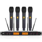 XTUGA A400-H Professional 4-Channel UHF Wireless Microphone System with 4 Handheld Microphone(US Plug) - 1