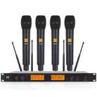XTUGA A400-H Professional 4-Channel UHF Wireless Microphone System with 4 Handheld Microphone(EU Plug) - 1