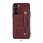 For Samsung Galaxy S23+ 5G ABEEL Litchi Texture Card Bag PU Phone Case(Purple) - 1