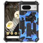 For Google Pixel 8 Pro Camouflage Armor Kickstand TPU + PC Magnetic Phone Case(Blue) - 1