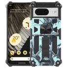 For Google Pixel 8 Camouflage Armor Kickstand TPU + PC Magnetic Phone Case(Mint Green) - 1