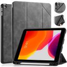 For iPad 10.2 2021 / 2020 / 2019 DG.MING See Series Horizontal Flip Leather Case with Holder & Pen Holder(Grey) - 1