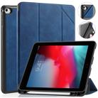 For iPad Mini 5 / 4 DG.MING See Series Horizontal Flip Leather Case with Holder & Pen Holder(Blue) - 1