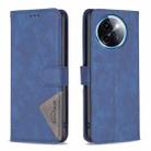 For vivo Y200i 5G / Y38 5G Magnetic Buckle Rhombus Texture Leather Phone Case(Blue) - 1