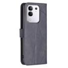 For vivo Y29 4G Magnetic Buckle Rhombus Texture Leather Phone Case(Black) - 3