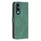 For vivo Y29S 5G Global / Y04 5G Global Magnetic Buckle Rhombus Texture Leather Phone Case(Green) - 3