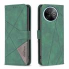 For vivo Y39 5G Magnetic Buckle Rhombus Texture Leather Phone Case(Green) - 1