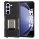 For Samsung Galaxy Z Fold5 Non-slip Shockproof Armor Phone Case(Black) - 1