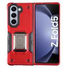 For Samsung Galaxy Z Fold5 Non-slip Shockproof Armor Phone Case(Red) - 1