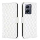 For vivo Y78 5G Diamond Lattice Wallet Flip Leather Phone Case(White) - 1