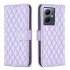 For vivo Y78 5G Diamond Lattice Wallet Flip Leather Phone Case(Purple) - 1