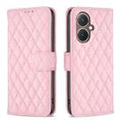 For vivo Y27 4G Diamond Lattice Wallet Flip Leather Phone Case(Pink) - 1