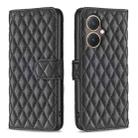 For vivo Y27 4G Diamond Lattice Wallet Flip Leather Phone Case(Black) - 1