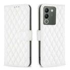 For vivo Y200 5G Diamond Lattice Wallet Flip Leather Phone Case(White) - 1