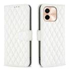 For vivo Y28 4G Diamond Lattice Wallet Flip Leather Phone Case(White) - 1