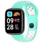 For Redmi Watch 3 Lite / Watch 3 Active Two Color Silicone Watch Band(Teal White) - 1