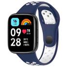 For Redmi Watch 3 Lite / Watch 3 Active Two Color Silicone Watch Band(Midnight Blue White) - 1