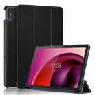 For Lenovo Tab M10 5G 10.6 3-folding Leather Smart Tablet Case(Black) - 1