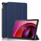 For Lenovo Tab M10 5G 10.6 3-folding Leather Smart Tablet Case(Dark Blue) - 1