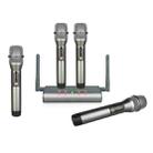 XTUGA U-F4600 Professional 4-Channel UHF Wireless Microphone System with 4 Handheld Microphone(US Plug) - 1
