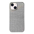 For iPhone 14 Plus Solid Color Diamond TPU Phone Case(Silver) - 1