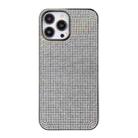 For iPhone 14 Pro Solid Color Diamond TPU Phone Case(Silver) - 1