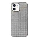 For iPhone 12 Solid Color Diamond TPU Phone Case(Silver) - 1