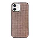 For iPhone 12 Solid Color Diamond TPU Phone Case(Rose Gold) - 1