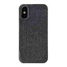 For iPhone XS / X Solid Color Diamond TPU Phone Case(Black) - 1