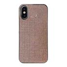 For iPhone XS / X Solid Color Diamond TPU Phone Case(Rose Gold) - 1
