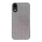 For iPhone XR Solid Color Diamond TPU Phone Case(Silver) - 1