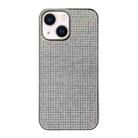 For iPhone 15 Solid Color Diamond TPU Phone Case(Silver) - 1