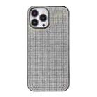 For iPhone 15 Pro Solid Color Diamond TPU Phone Case(Silver) - 1