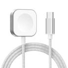 For Apple Watch Type-C Interface Magnetic Charger(Silver) - 1