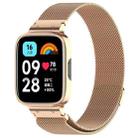 For Redmi Watch 3 Lite / Watch 3 Active 2 in 1 Milan Metal Watch Band with Watch Frame(Rose Gold) - 1
