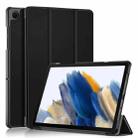 For Samsung Galaxy Tab A9 Plus 3-folding Leather Smart Tablet Case(Black) - 1