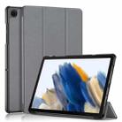 For Samsung Galaxy Tab A9 Plus 3-folding Leather Smart Tablet Case(Grey) - 1