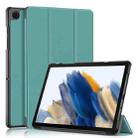 For Samsung Galaxy Tab A9 Plus 3-folding Leather Smart Tablet Case(Green) - 1