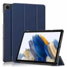 For Samsung Galaxy Tab A9 Plus 3-folding Leather Smart Tablet Case(Dark Blue) - 1