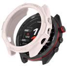 For Garmin Approach S70 47mm Armor Hollow Watch Protective Case(Light Pink) - 1