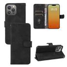 For iPhone 15 Pro Max Skin Feel Magnetic Flip Leather Phone Case(Black) - 1