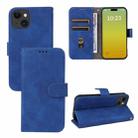 For iPhone 15 Plus Skin Feel Magnetic Flip Leather Phone Case(Blue) - 1