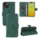 For iPhone 15 Plus Skin Feel Magnetic Flip Leather Phone Case(Green) - 1