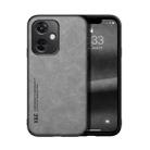 For OPPO K11x / OnePlus Nord CE3 / CE3 Lite Skin Feel Magnetic Leather Back Phone Case(Light Grey) - 1