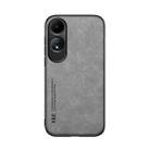 For OPPO A60 Skin Feel Magnetic Leather Back Phone Case(Light Grey) - 2
