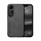 For OPPO A60 Skin Feel Magnetic Leather Back Phone Case(Dark Grey) - 1