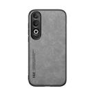 For OPPO K12 Skin Feel Magnetic Leather Back Phone Case(Light Grey) - 2