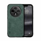 For OPPO A3 China Skin Feel Magnetic Leather Back Phone Case(Green) - 1