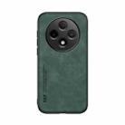 For OPPO A3 China Skin Feel Magnetic Leather Back Phone Case(Green) - 2